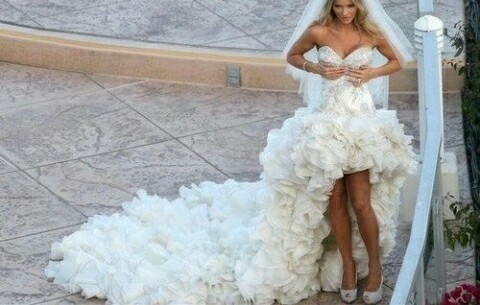 beautiful wedding, glam and dress