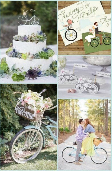 wedding ideas, biking and bicycle