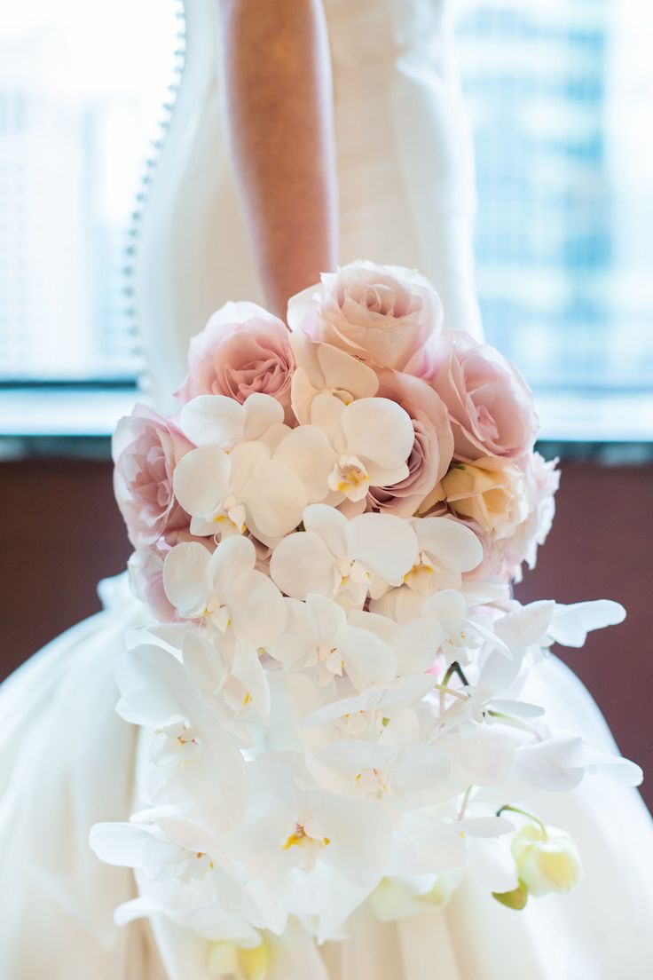 bridal, beautiful, roses and bouquet
