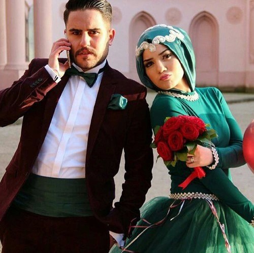 couple, men, muslimah and hijab