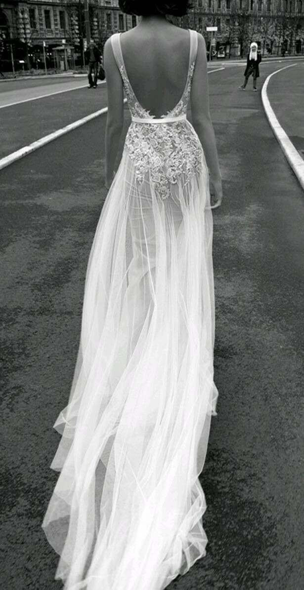 open, back, bride and dress