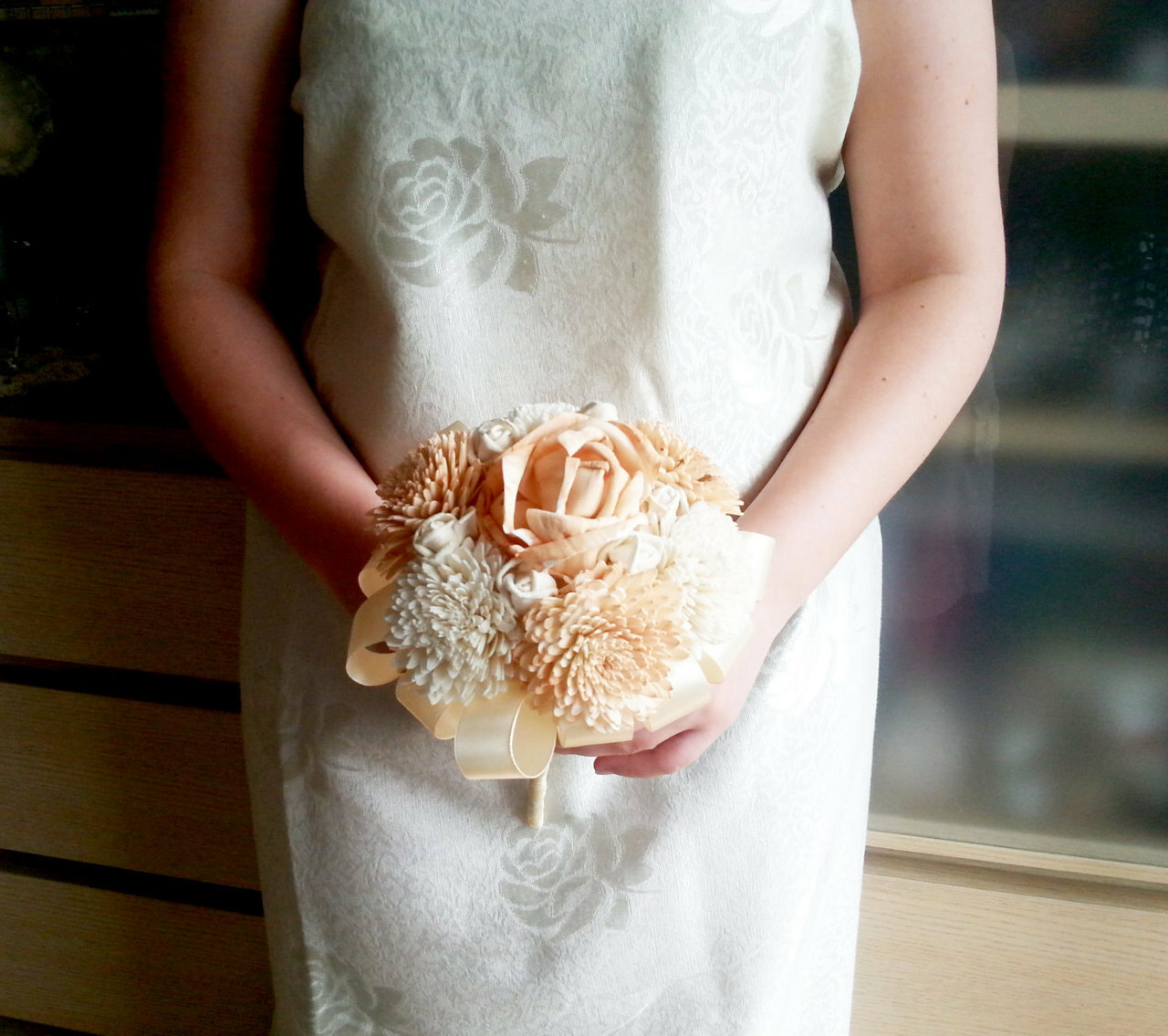 solaflower, bouquet, bridesmaidbouquet and peachbouquet