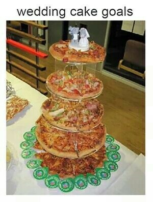 funny, pizza and wedding goals