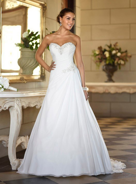 summer wedding dress, nice wedding dress and beading wedding dress