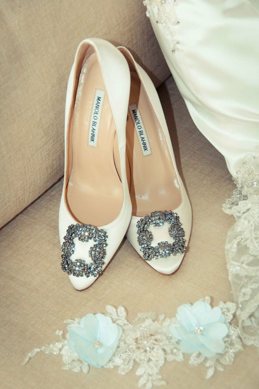 white shoes wedding and manolo blahnik