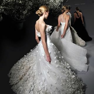 fashion show, runway and wedding dress