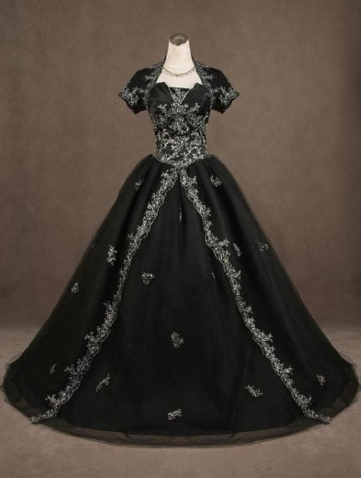black, beautiful and wedding dress