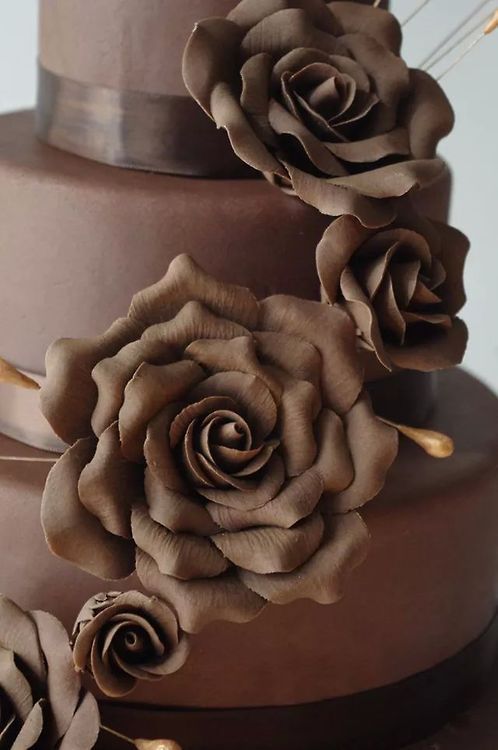 wedding cake, grooms cake and chocolate cake