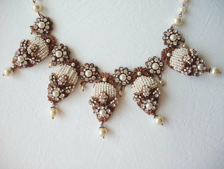 bridal, rhinestone jewelry, mdmbutiik and necklace