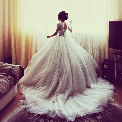 dress, lovely, glam and bride