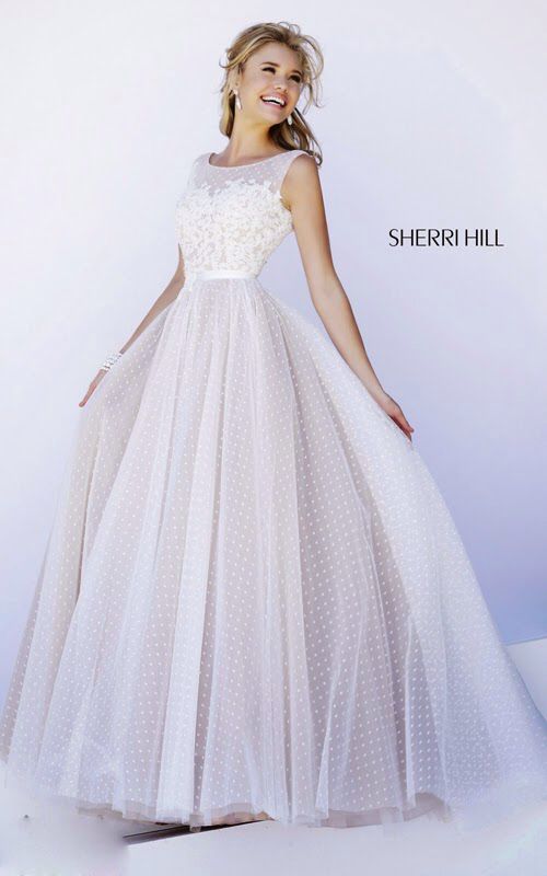 dress, white, Prom and sherri hill
