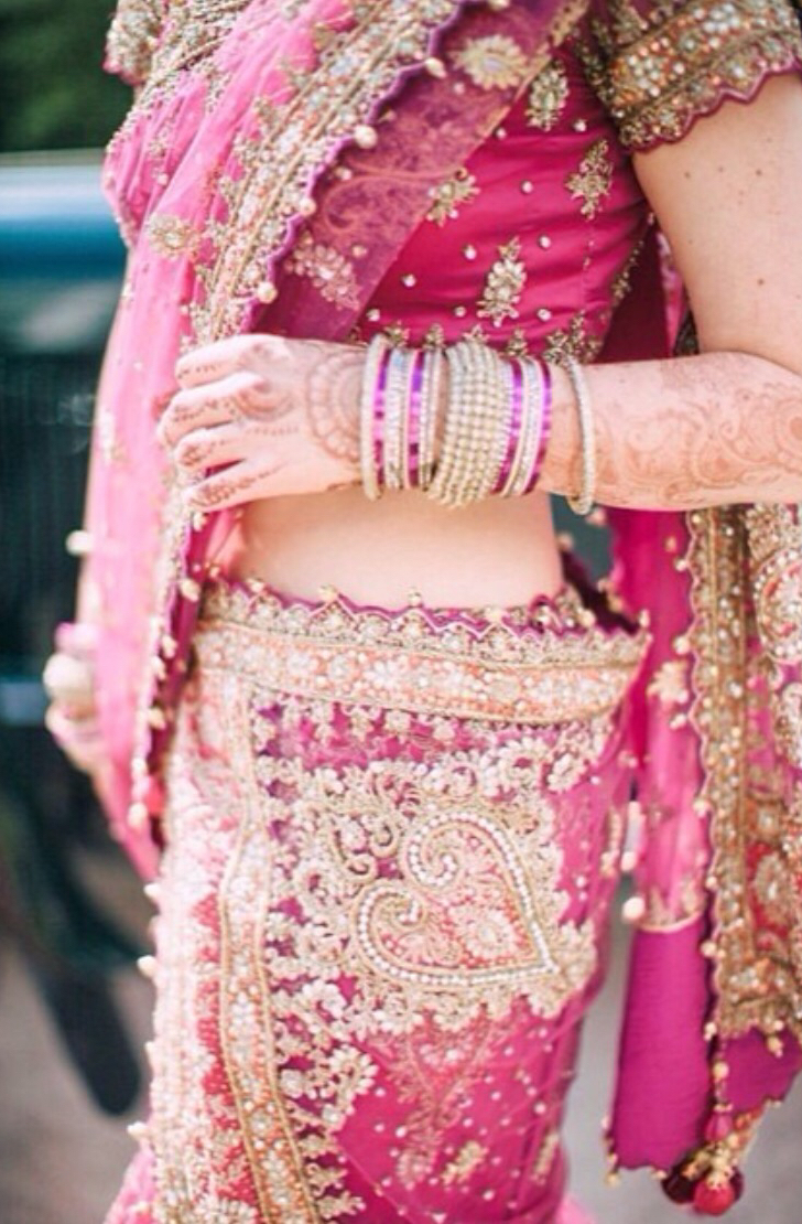 bridal, lehenga, crystal and mehndi