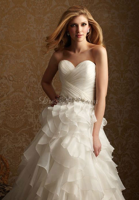 fashion, applique, lace dress and wedding dress