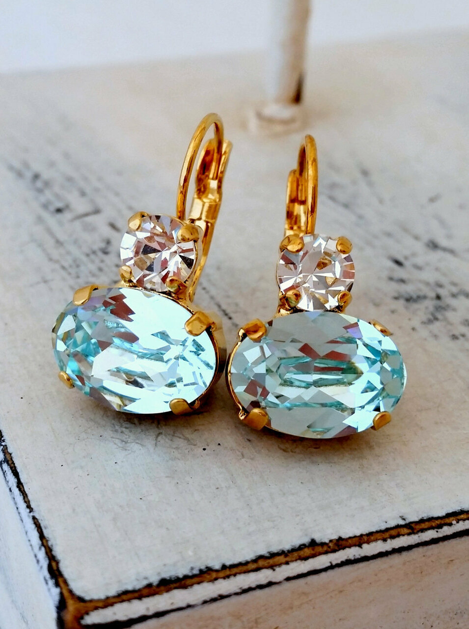 crystal earrings, bridesmaids gift, bridal earrings and Prom
