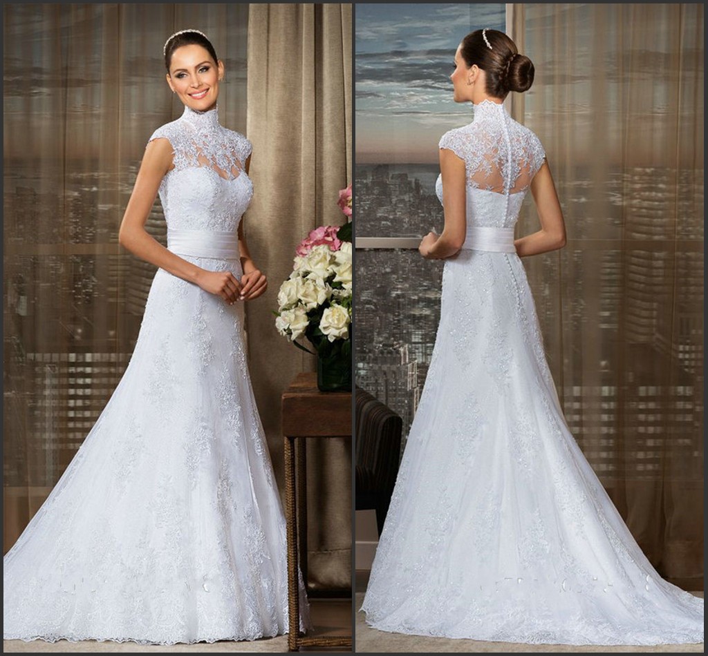 white, wedding dress and a line wedding dress