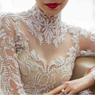 details, embroidery and wedding dress