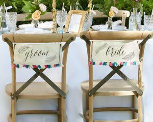 boho wedding decor, boho wedding decorations and feathers