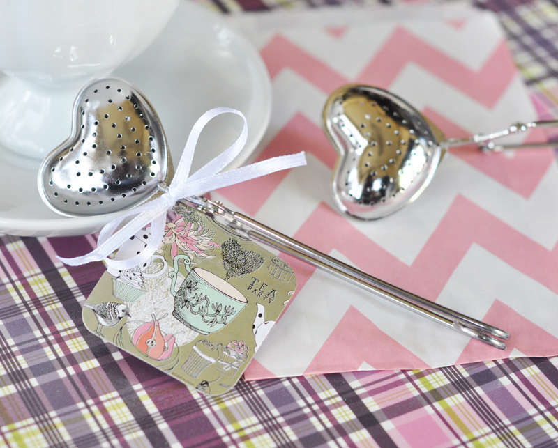 heart tea infuser, love, heart theme favors and heart