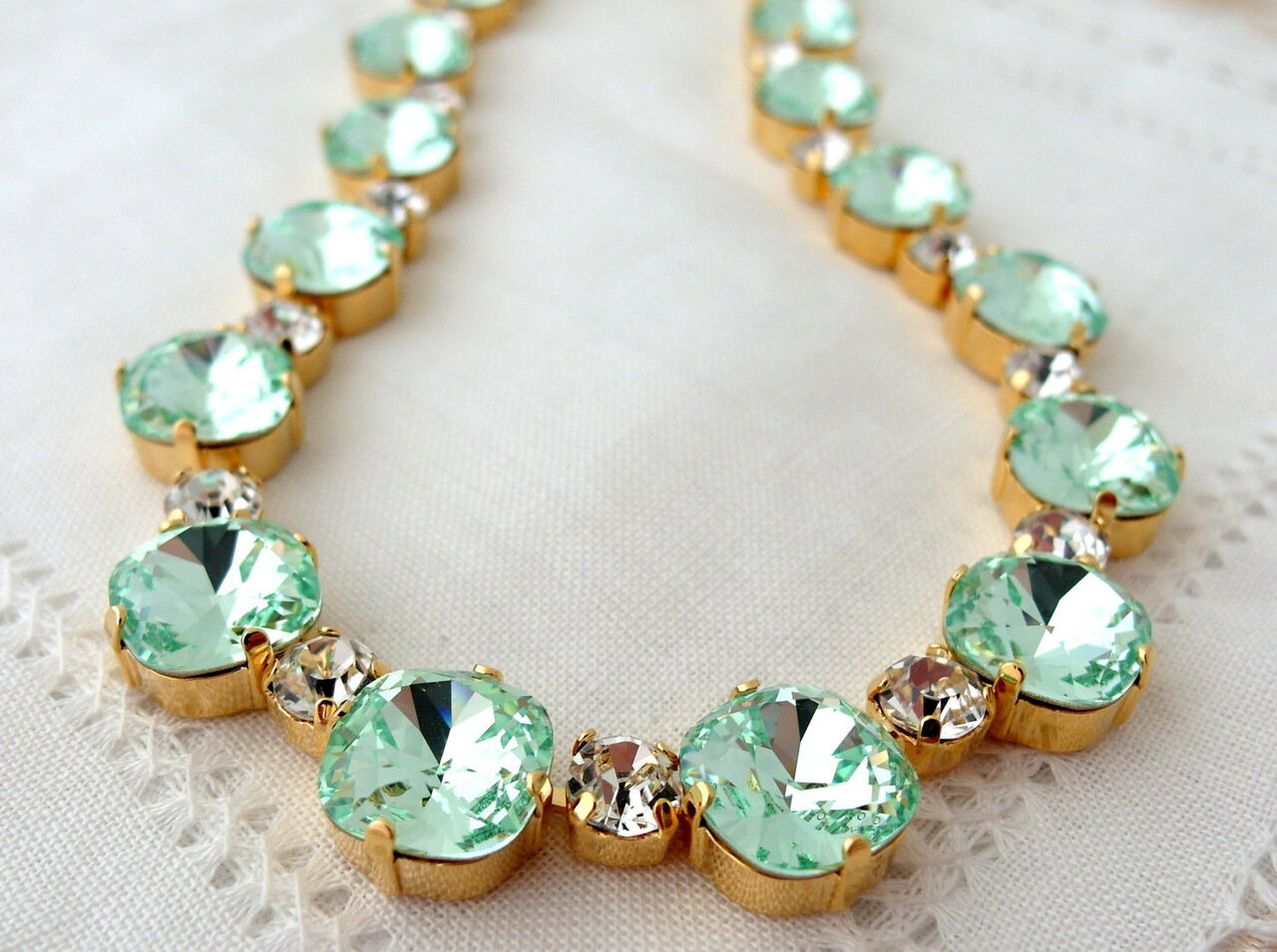 crystal necklace, bridesmaid's gift, wedding jewelry and bridal jewelry