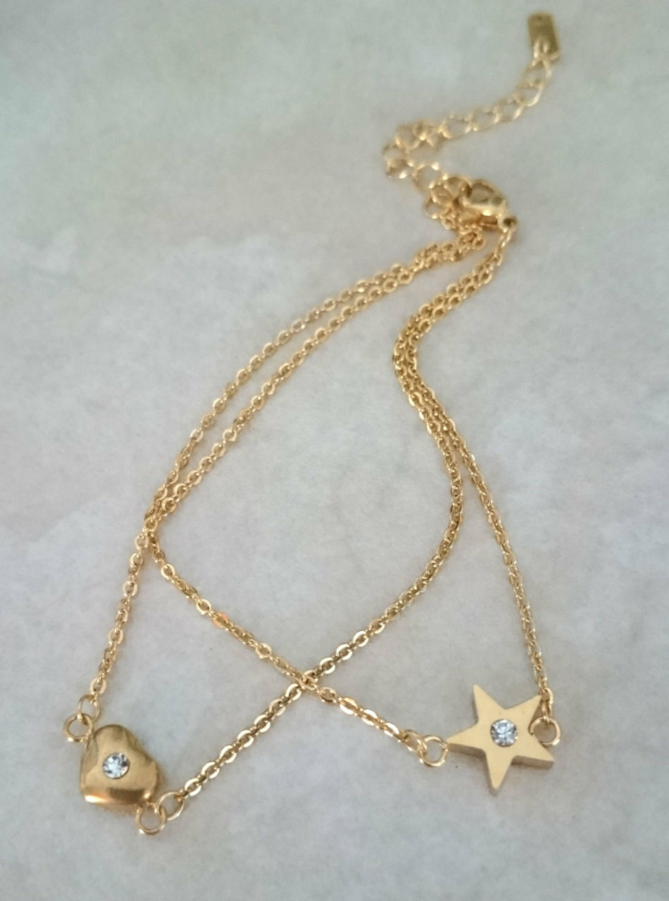 naiades, bridesmaid gift, layered anklet and beach wedding