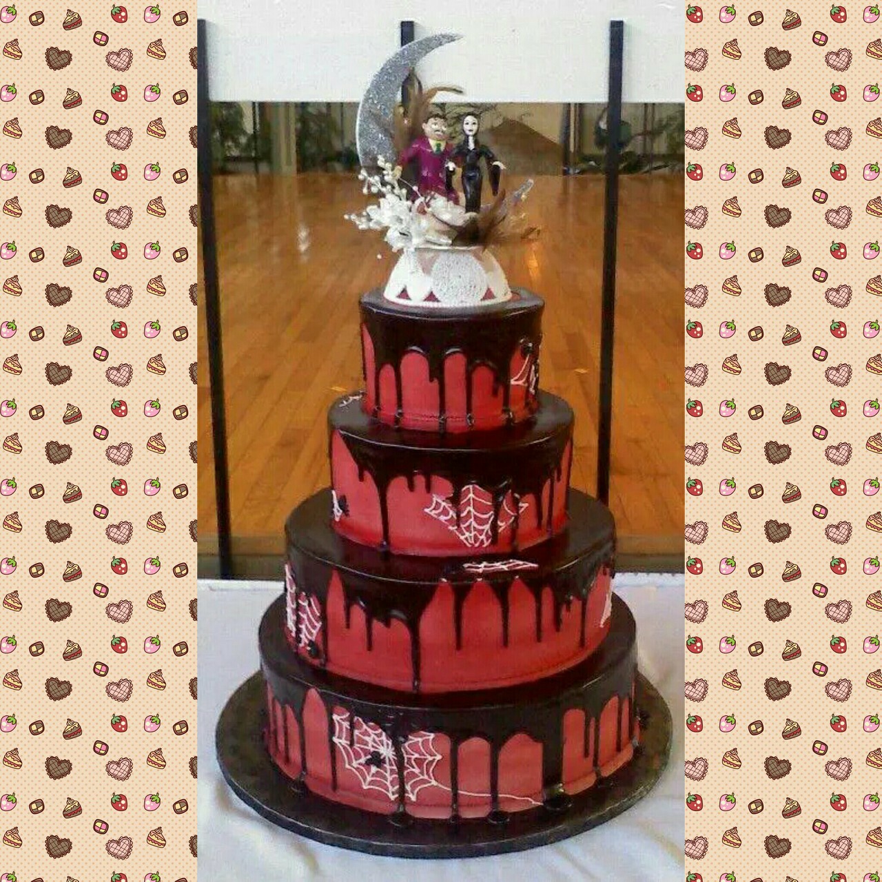 cake, romance, addams family and wedding cakes