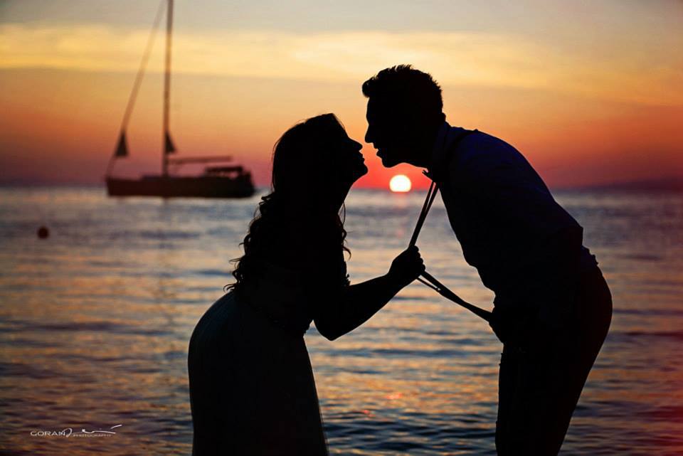 cuople, sunset, happiness and marriage