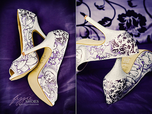 shoes, high heals and purple