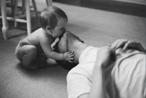 dad, cuddle and couple