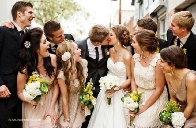 bride's maides, kissing and true love