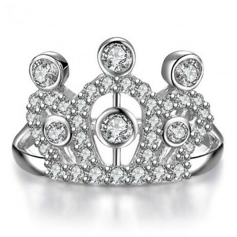 princess crown rings, crown jewelry, crown wedding rings and crown engagement rings