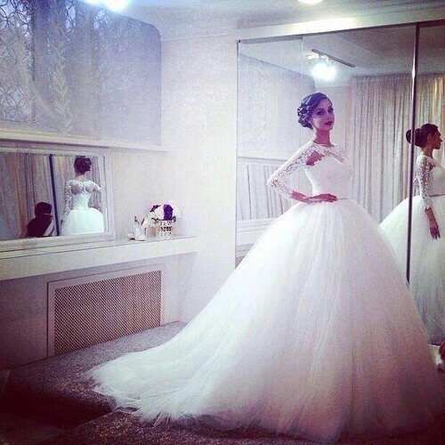 wedding dress, elegant, tulle and beauti