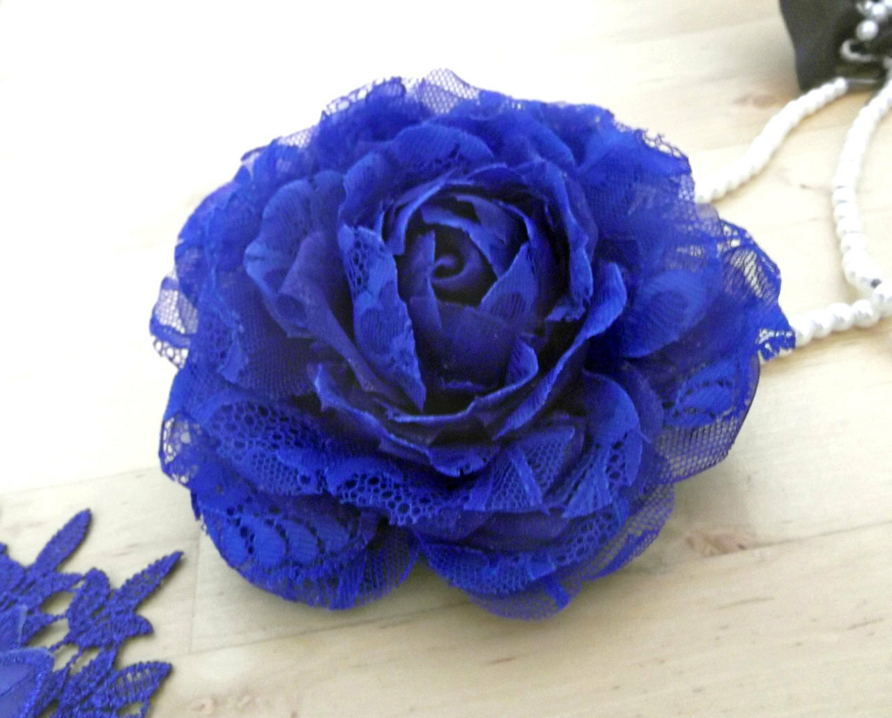 silk rose, bridal flower, lace flower and hair flower