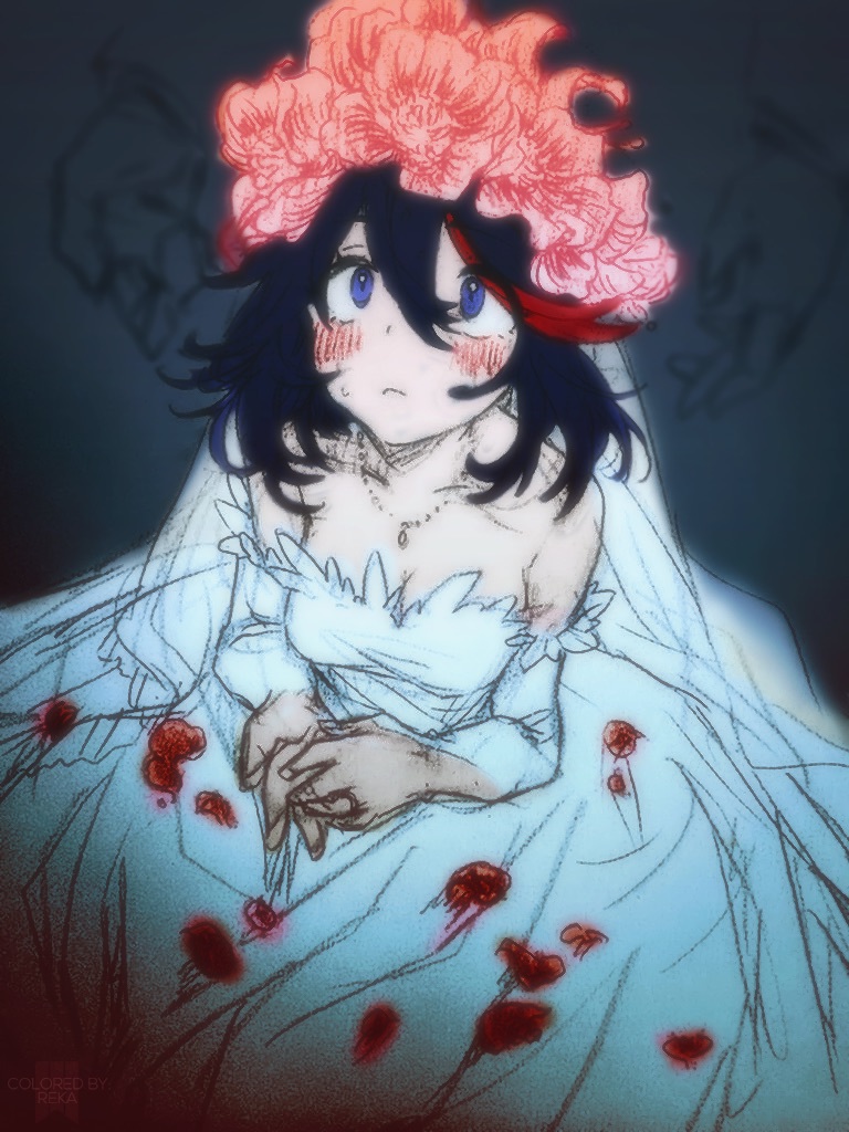 wedding dress, ryuuko, anime girl and ryuko