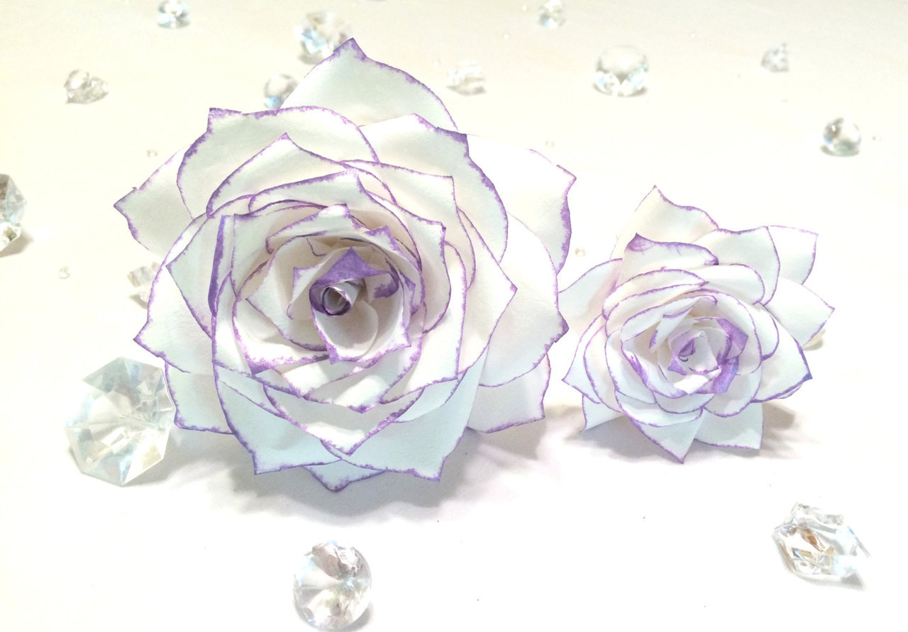 wedding decor, paper roses, bridal shower decor and paper flowers