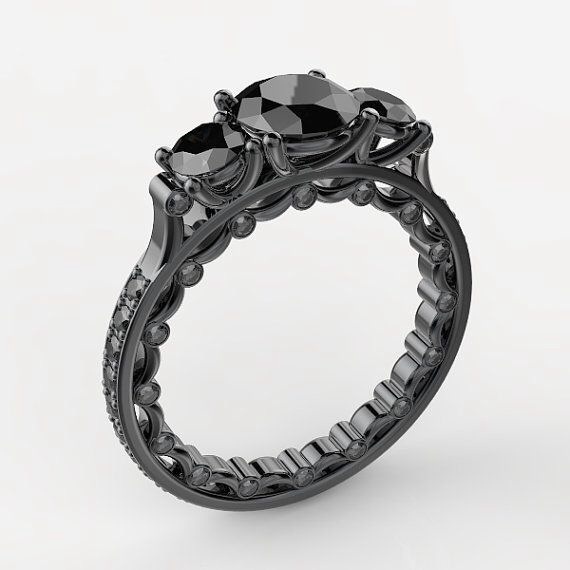 black, jewellery, engagement and style