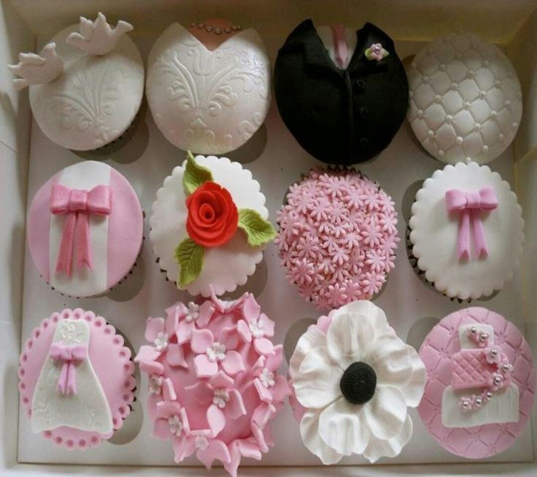 wedding cupcakes, sweet, cute and yummy