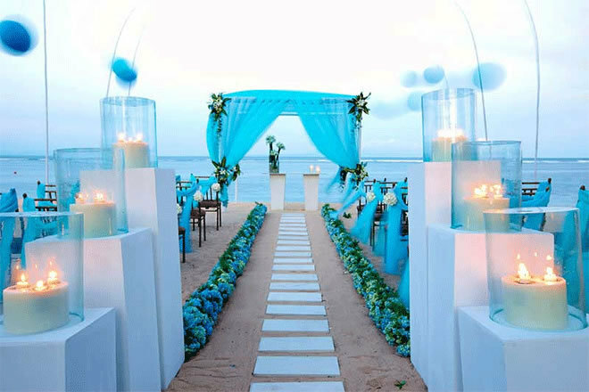beach wedding decorating and en