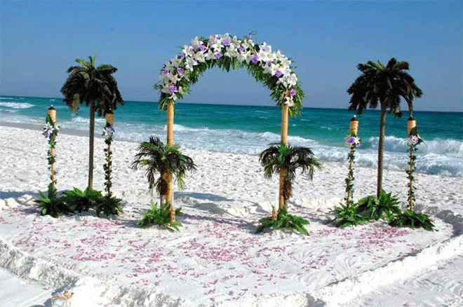 beach wedding decorating and en