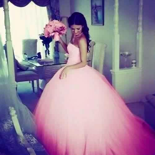 pink wedding dress, pink dress, beautiful and love