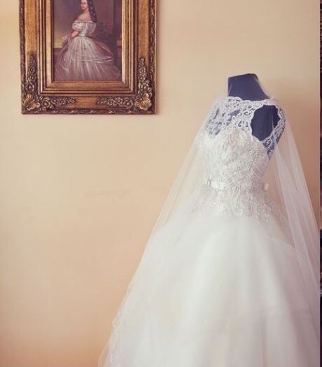 white style and wedding dress