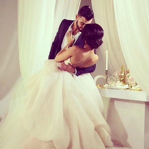 white, dance, propose and gown