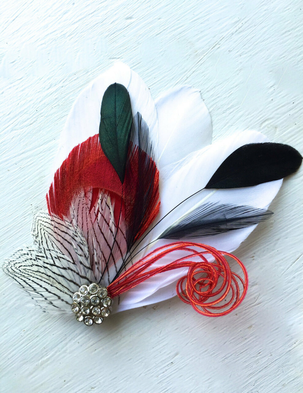 red wine, hair clip, red and black and updo