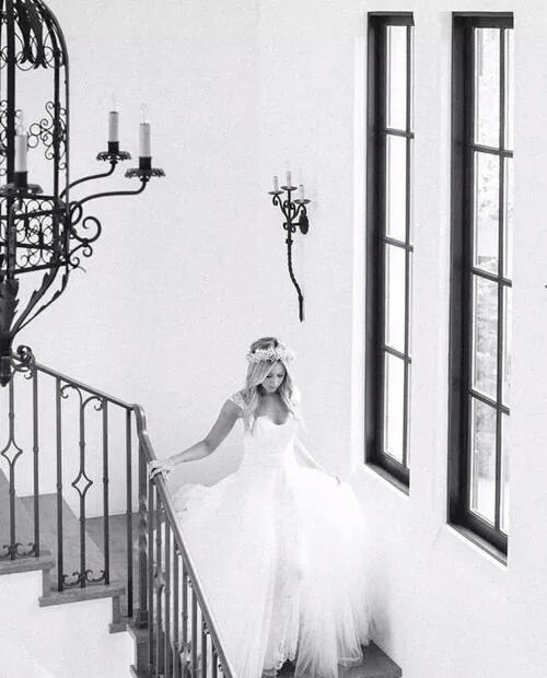 girl, longdresses, black and white and love