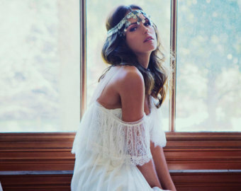 fashion, boho and bride
