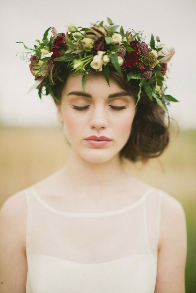 sleep, bride, autumn and white dress