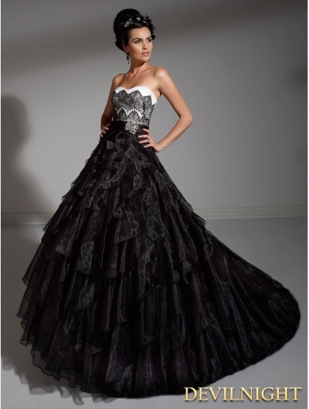 black wedding dress, romantic wedding dress and gothic wedding dress