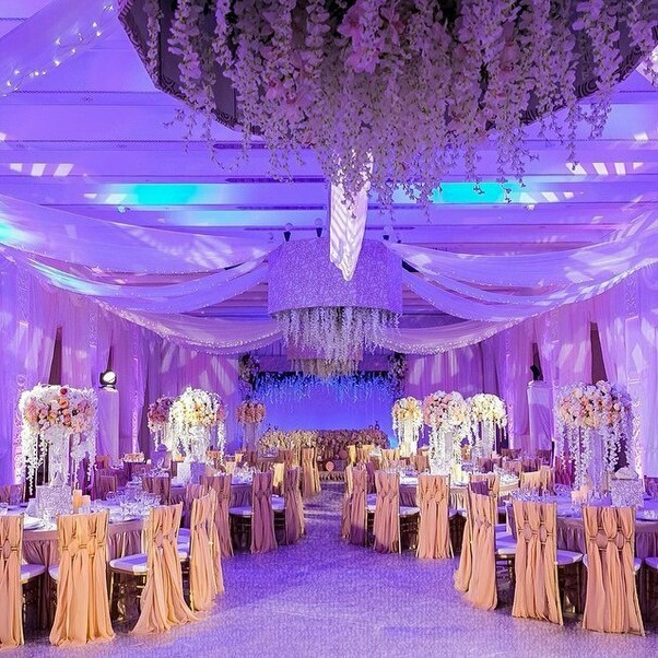 beautiful, decoration, flowers and hall