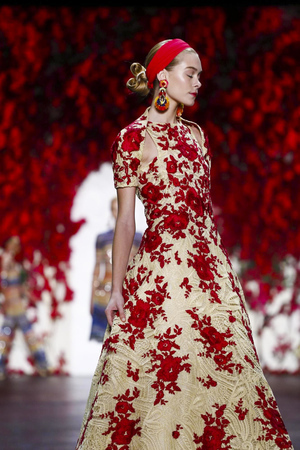 red, spring summer and fashion week new york