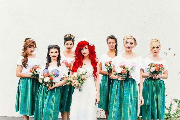 ariel, bridesmaids, eric and disney