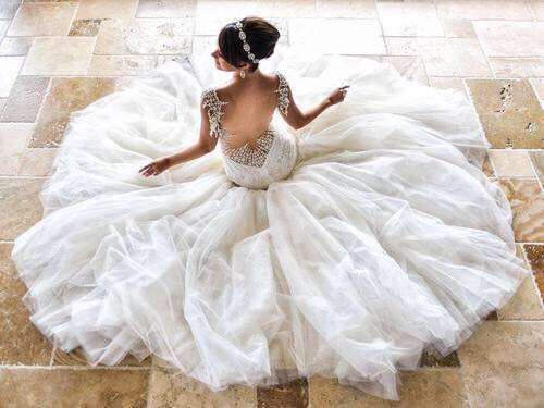 white style, dress and bride